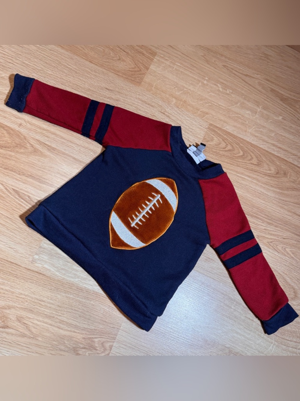 Navy & Red Kids Football Sweatshirt